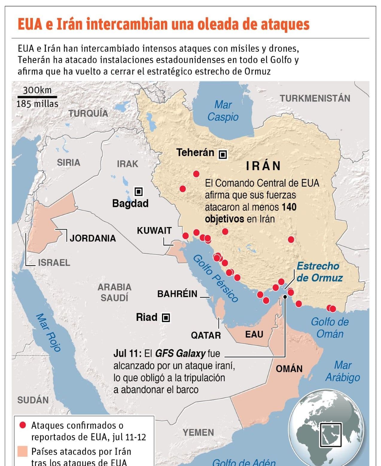 Tensión entre Estados Unidos e Irán por el control del estrecho de Ormuz
