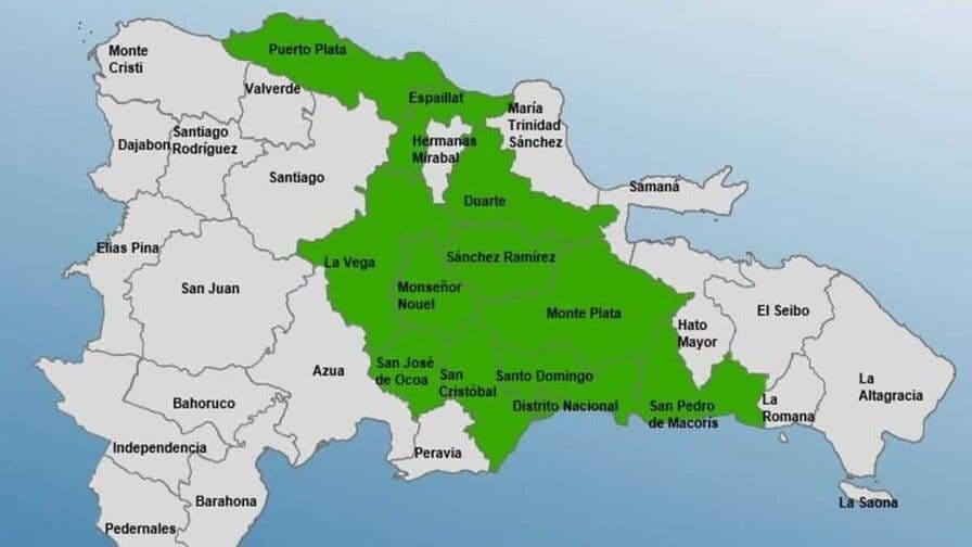 Alerta verde por lluvias en República Dominicana