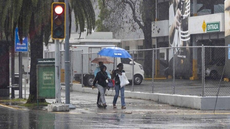 Alerta amarilla por lluvias en Santo Domingo y Distrito Nacional