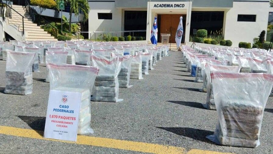 Decomisos de cocaína y marihuana en República Dominicana superan las 163 toneladas