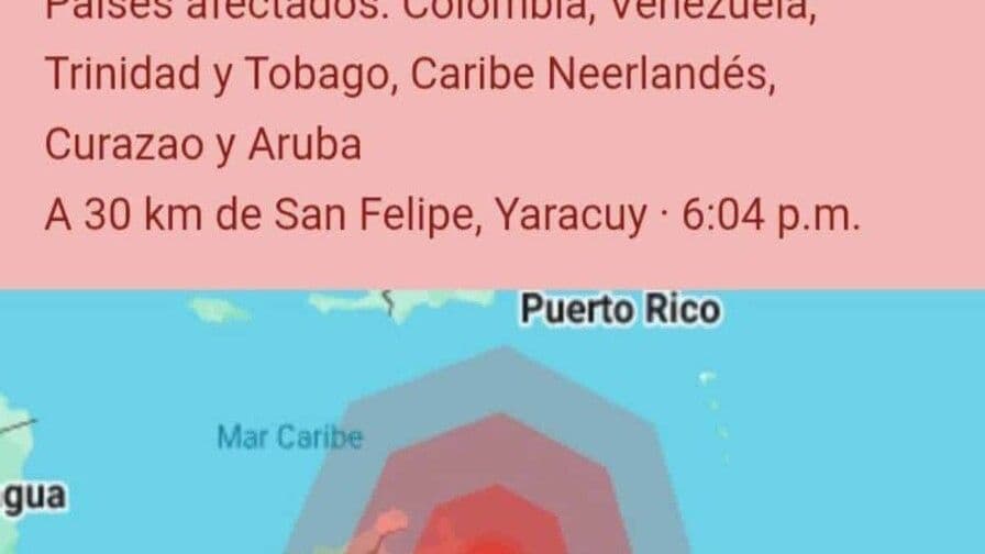 Sismo de magnitud 7.1 en Venezuela se siente en Colombia